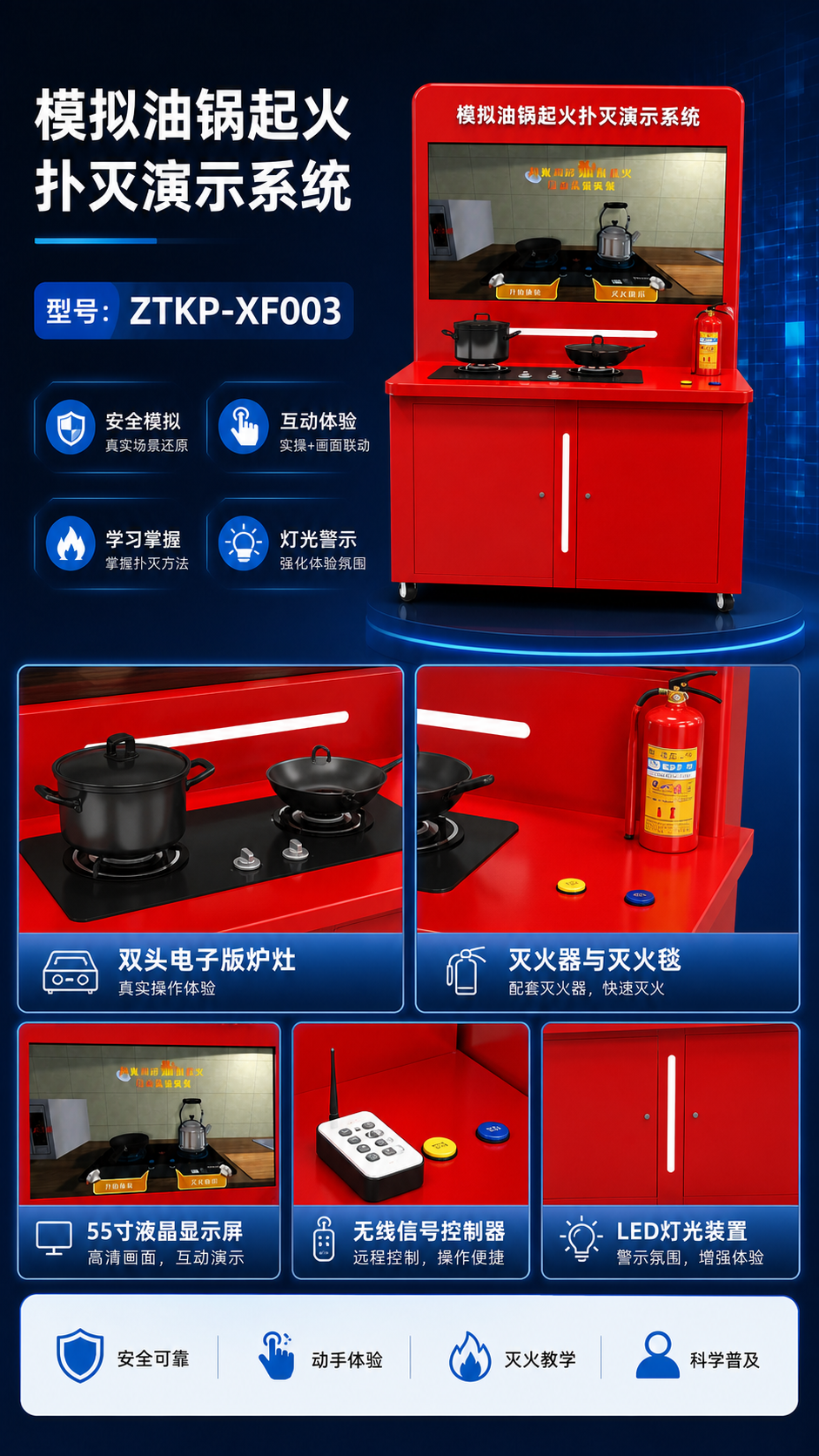模拟油锅起火扑灭演示系统详情图 2